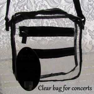 CLEAR BAG for CONCERTS, SPORTS, WHEREVER YOUR HANDBAG IS INSPECTED, ROBERTA AMEE